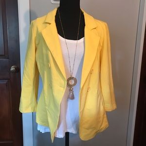 Ellison ☀️Sunshine☀️ Yellow Cotton Blazer NWT